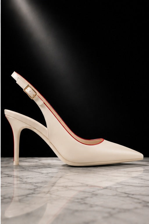 Le Slingback Opéra — Nappa Ivoire